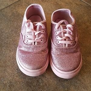 Used toddler pink glitter Van's size 10